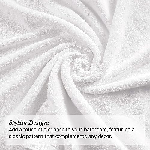 Luxury 6-Piece Turkish Bath Towels Set - 100 Cotton Plush and Absorbent