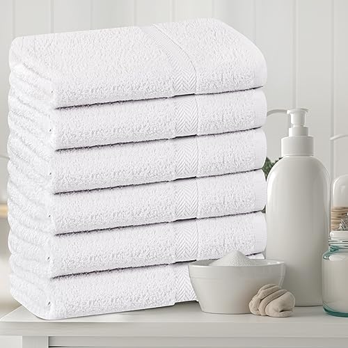 T L Towel and Linen Mart 6 Pack Bath Towel Set