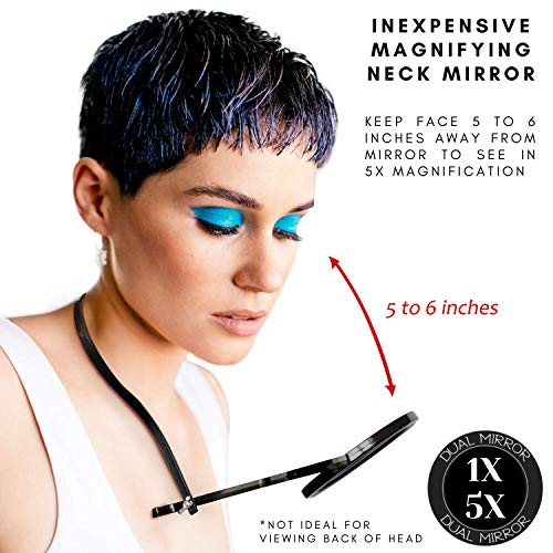 Rucci Round 5x1x Magnifying Mirror Black