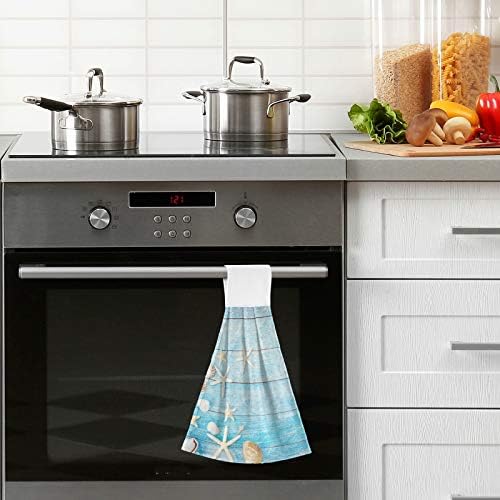 Seashells Starfish Kitchen Hand Towels