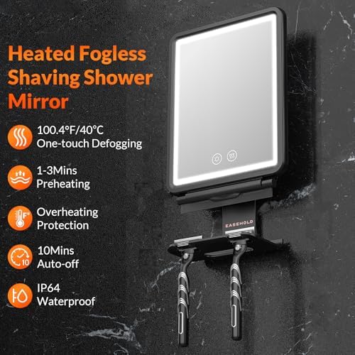 Heated Shaved Mirror for Shower - Anti-Fog
