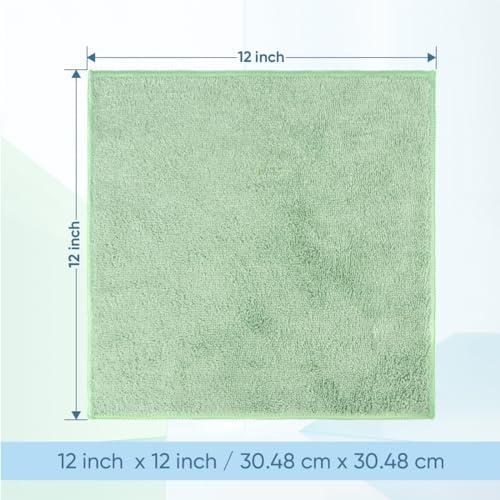 HOMEXCEL Precision Pro-Grade Microfiber Washcloth Set 12x12 24 PACK