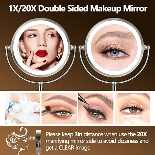 20X Lighted Makeup Mirror Rechargeable 86 Mirror