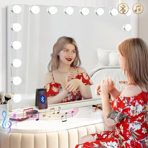 Hansong Vanity Mirror with Lights Bluetooth
