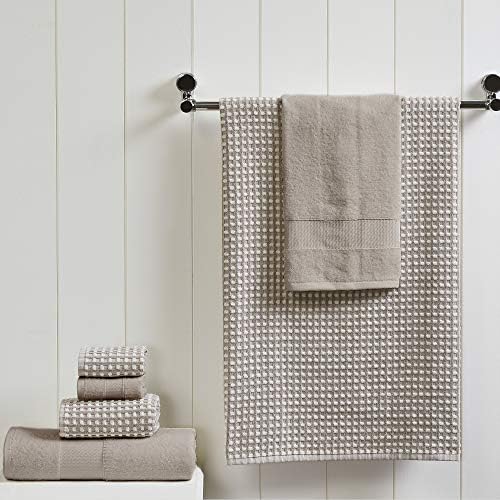Amrapur Overseas 6-Piece Flax Dyed Cobblestone Jacquard Towel Set
