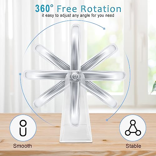 Elegant 15X Vanity Mirror with 360-Degree Rotation and 1X15X Swivel