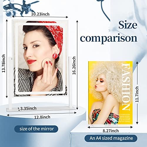 Lighted Makeup Mirror with 3 Colors White