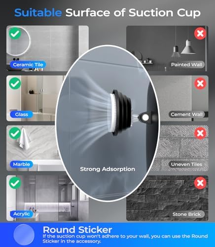 No-Fog Heated Shower Mirror