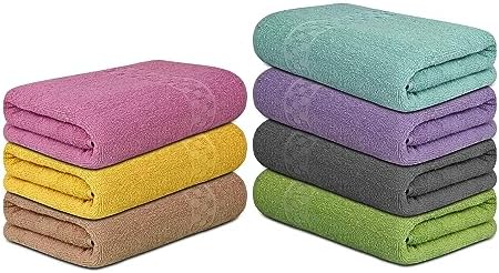 Zuberia 7-Pack Luxurious 30x54 Cotton Bath Towels Soft Durable