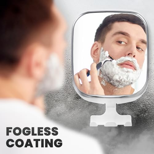 TAILI Fogless shower mirror with Razor Holder White