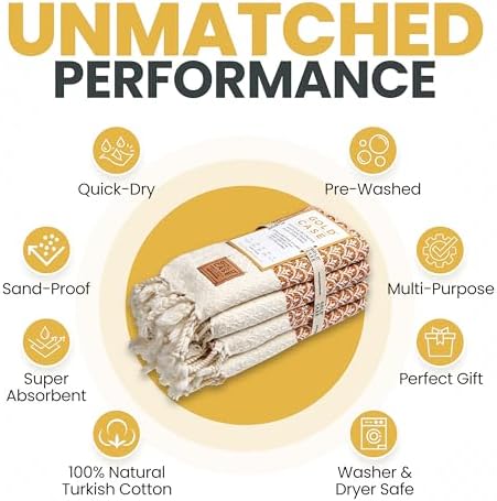 GOLD CASE HOME COLLECTION Luxury Turkish Hand Towels