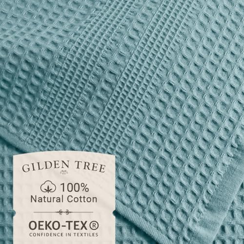 GILDEN TREE Waffle Towels - Oversized Seafoam