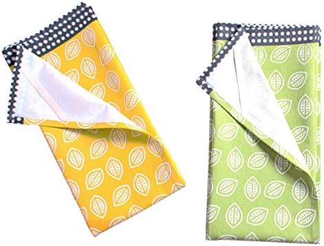 AccentHome 4-Piece Cotton Kitchen Towels Set Lemon Print 20x28