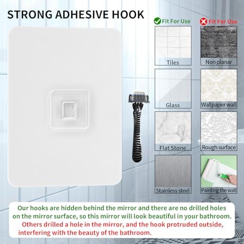 Luxury Fog-Free Shower Mirror for Shaving