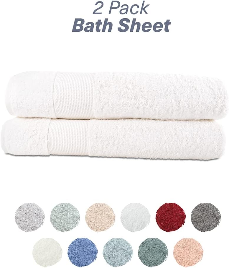 Bath Sheet Set of 2 - 35x64 inches - Luxury Oversized Towels