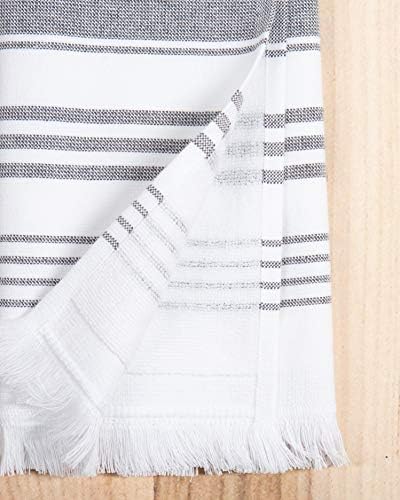 Modern Turkish White Hand Towels Set of 2