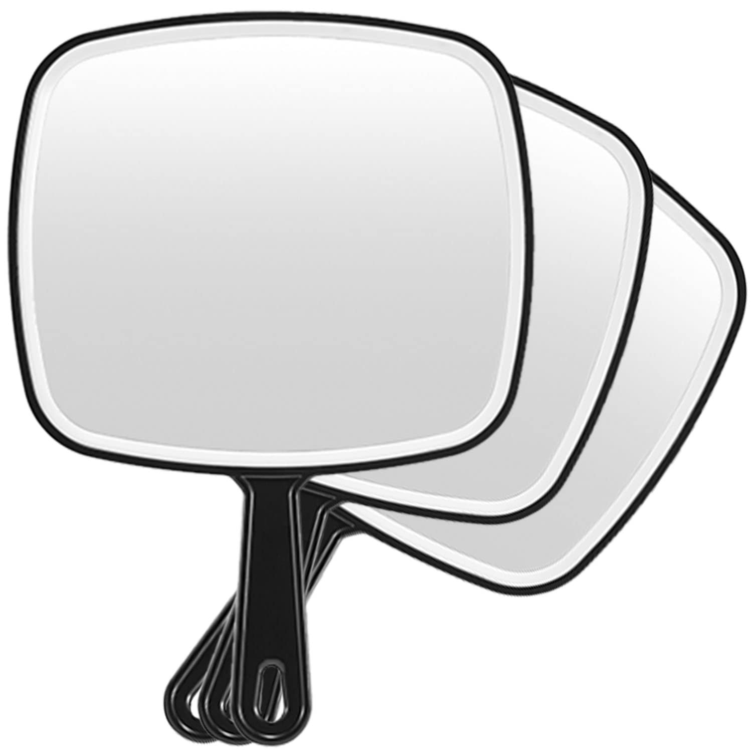 OMIRO Hand Mirror Extra Large Black Handheld Mirror with Handle
