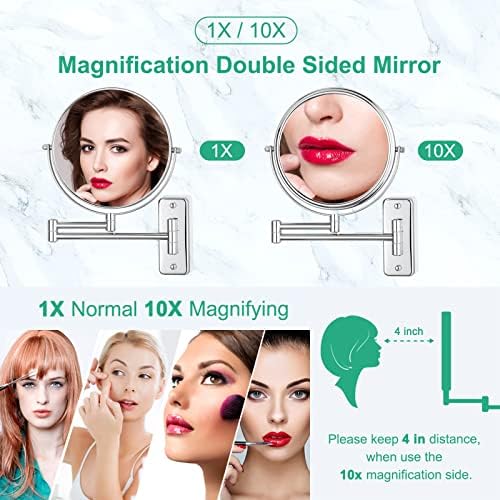 Decluttr 8-Inch Wall-Mounted Makeup Mirror