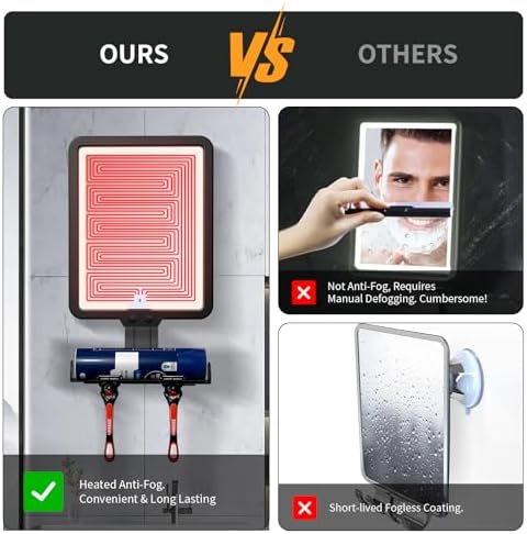 Rechargeable Heated Shower Mirror