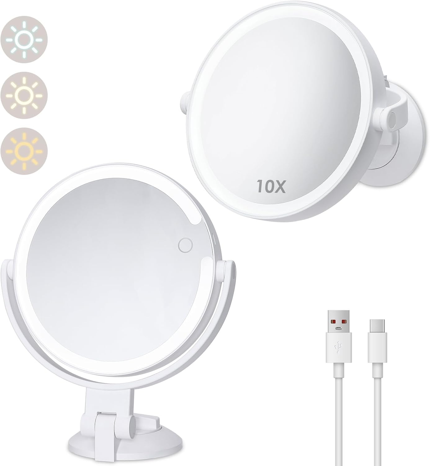 Magnifying Vanity Mirror for Shaving Makeup Detailing