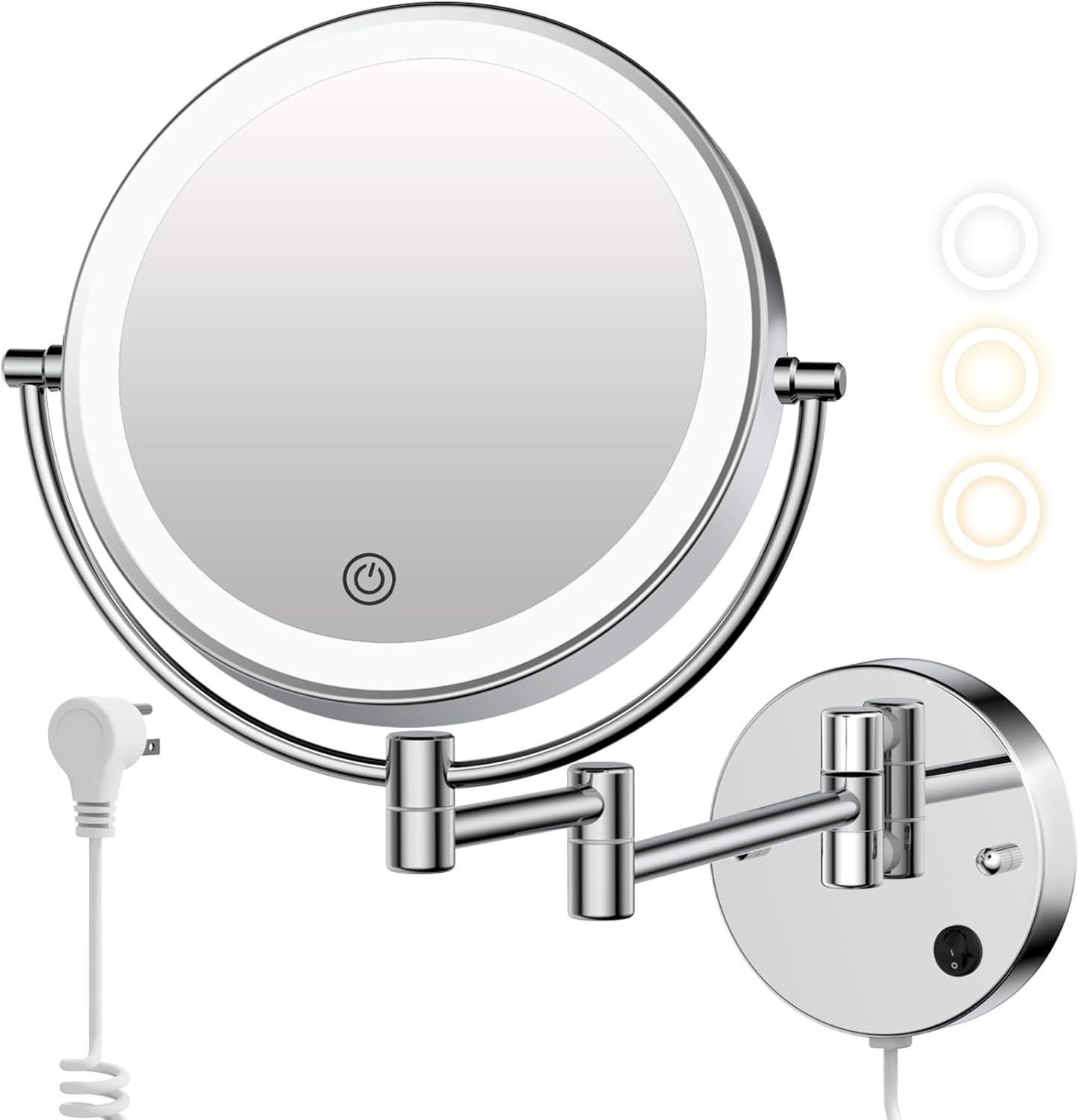 Wall-Mounted Makeup Mirror with Lights