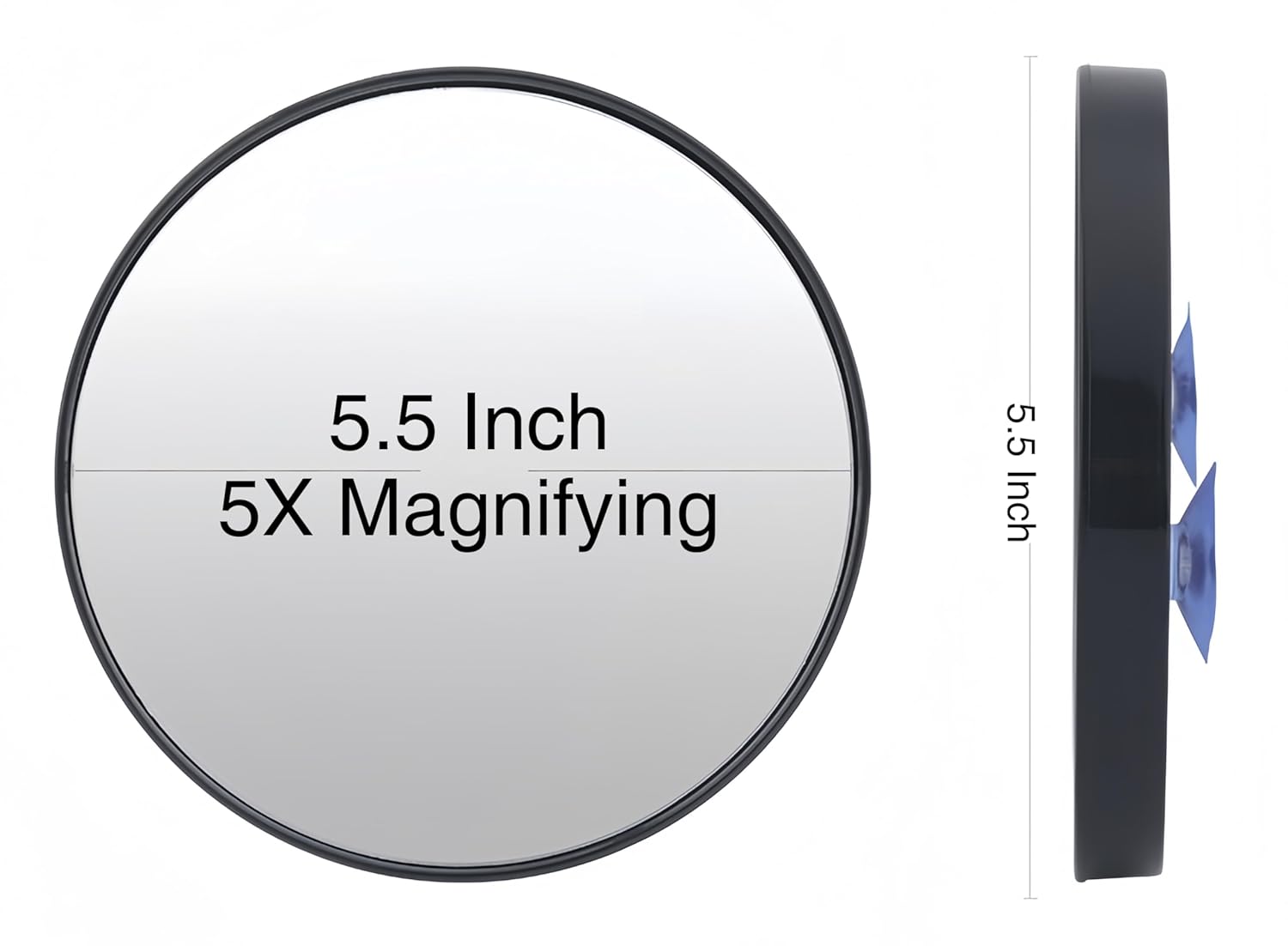 5X Magnifying Mirror with Suction CupFixture 55-Inch Makeup Mirror