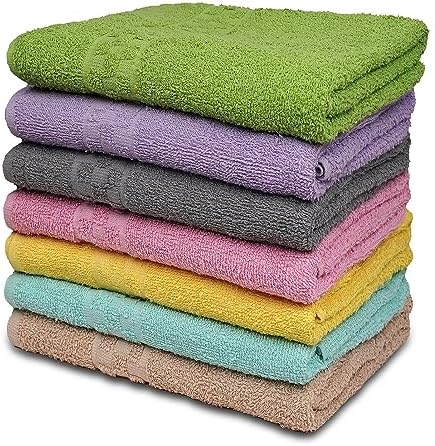 Zuberia 7-Pack Luxurious 30x54 Cotton Bath Towels Soft Durable
