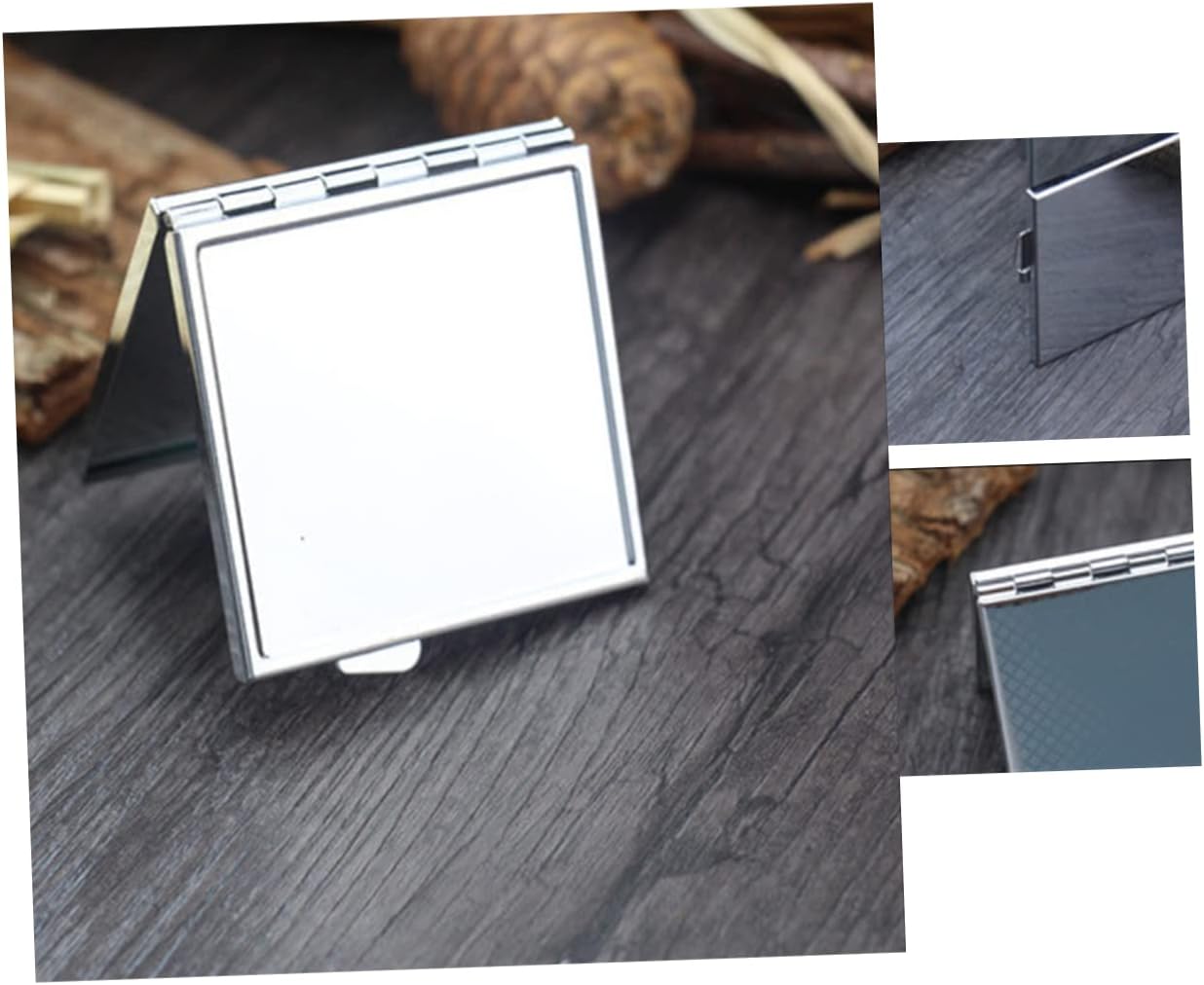 Minkisky 3PCS Compact LED Travel Makeup Mirror with Wall Mount Folding Design