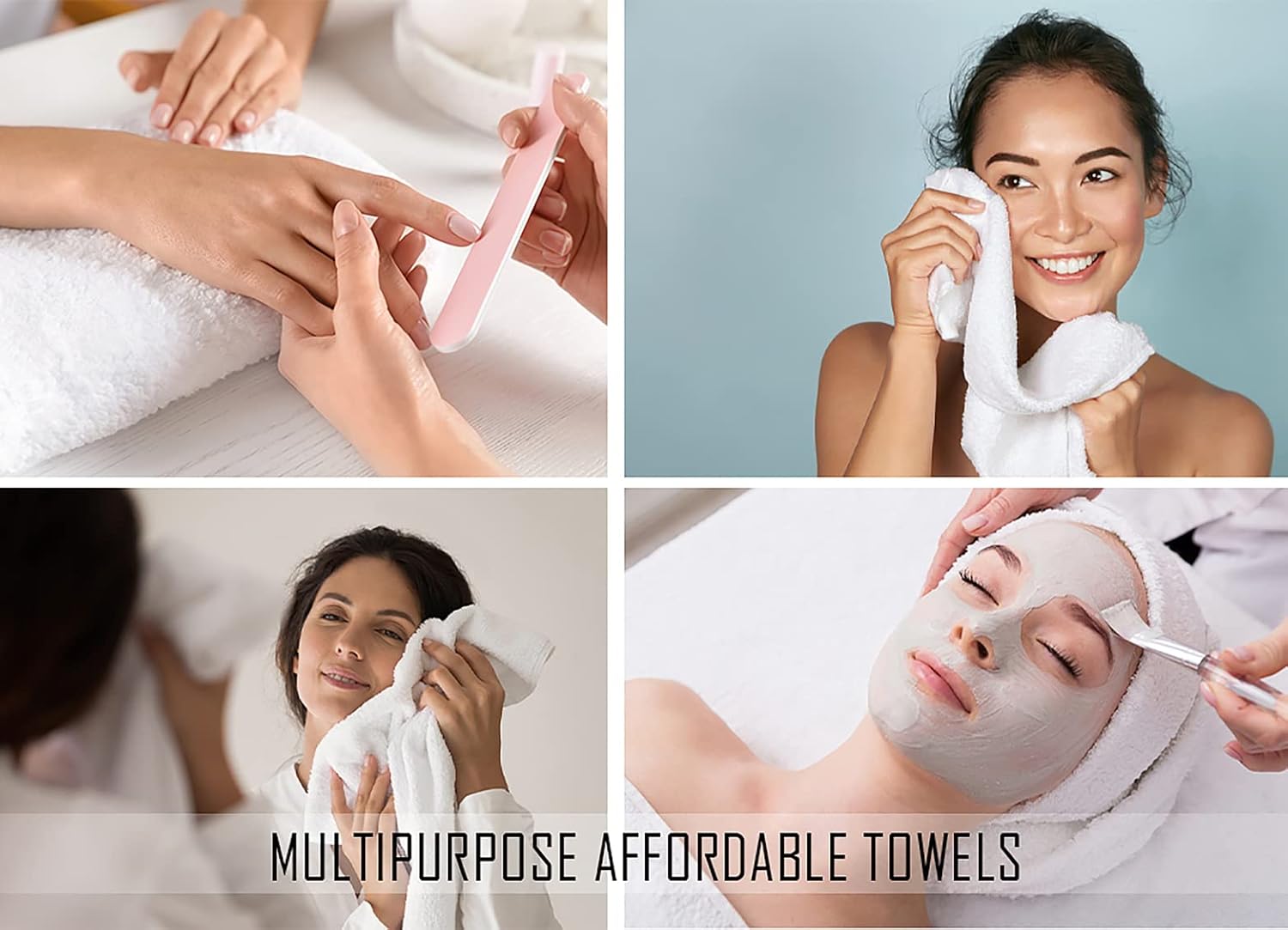 High-Quality 20x40 White Cotton Bath Towels for Commercial Use