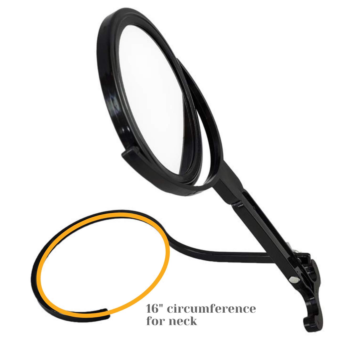 Rucci Round 5x1x Magnifying Mirror Black