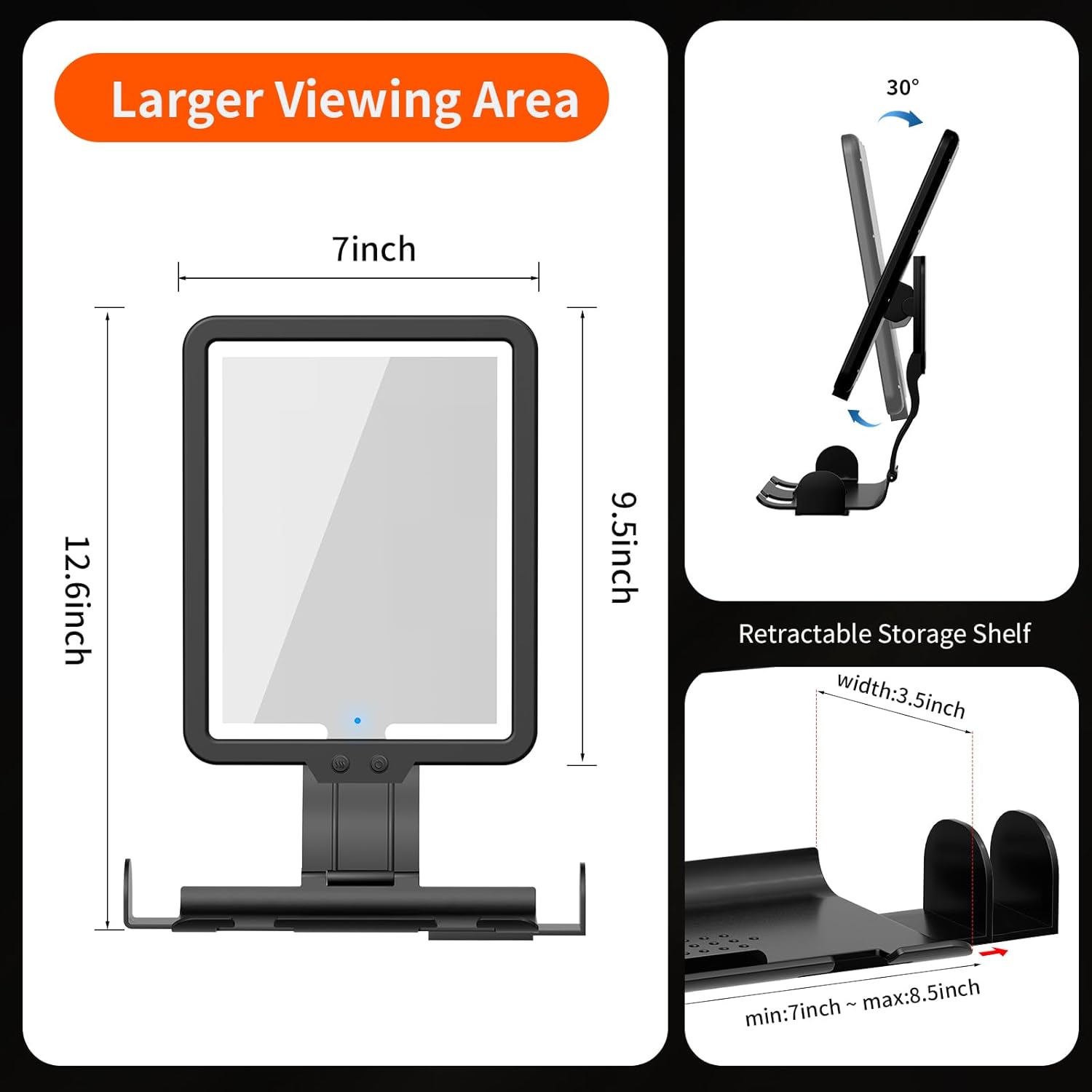 Rechargeable Heated Shower Mirror