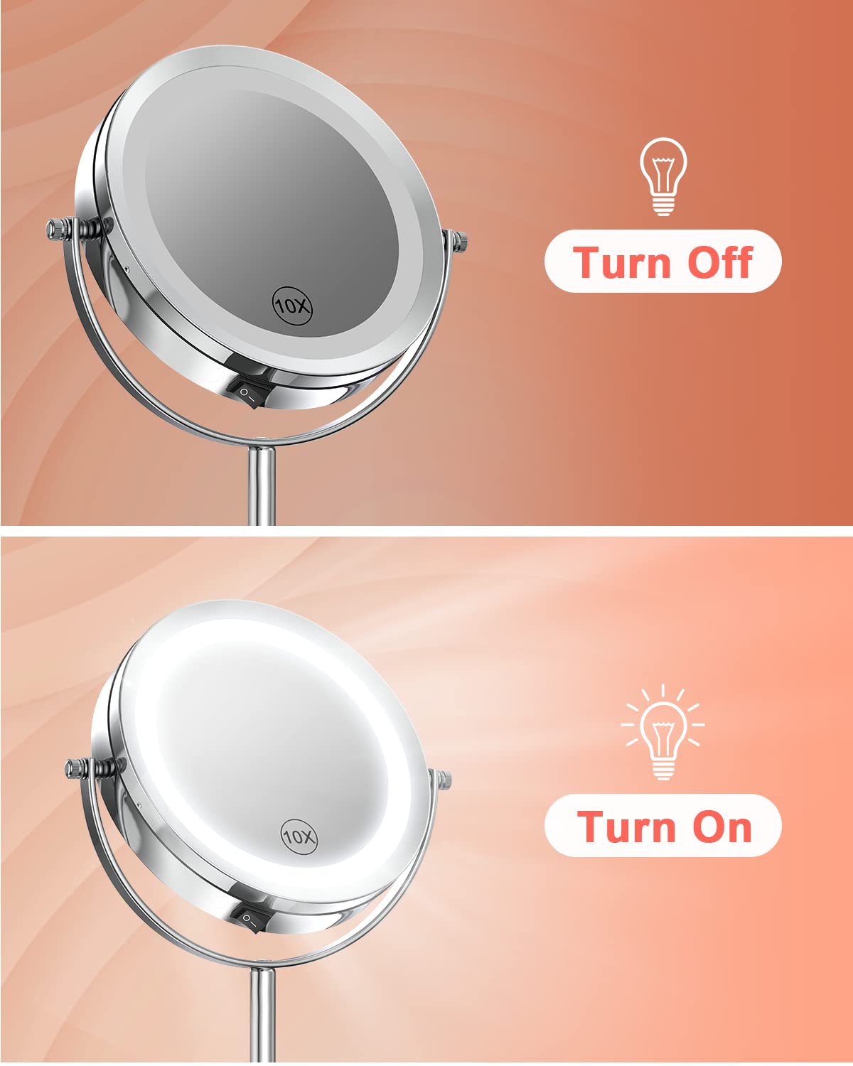 Benbilry 10X Magnifying Vanity Mirror