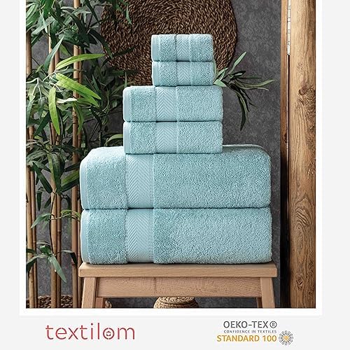 Luxury Turkish Cotton Bath Towels Set - Soft Absorbent and Durable
