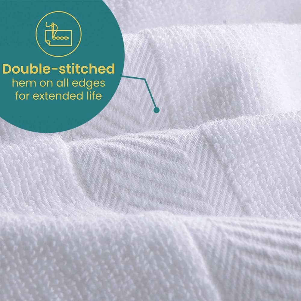 Perfect 12-Piece 100 Cotton Bath Towels Set for Home Travel
