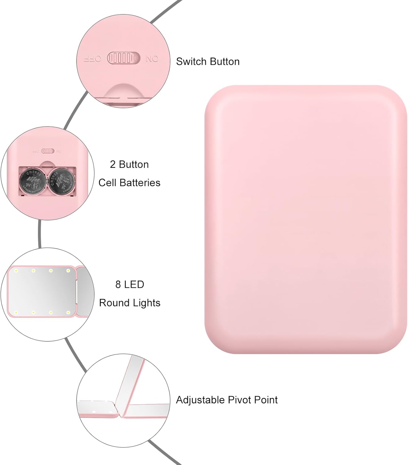 Illuminate your beauty with our compact mirror