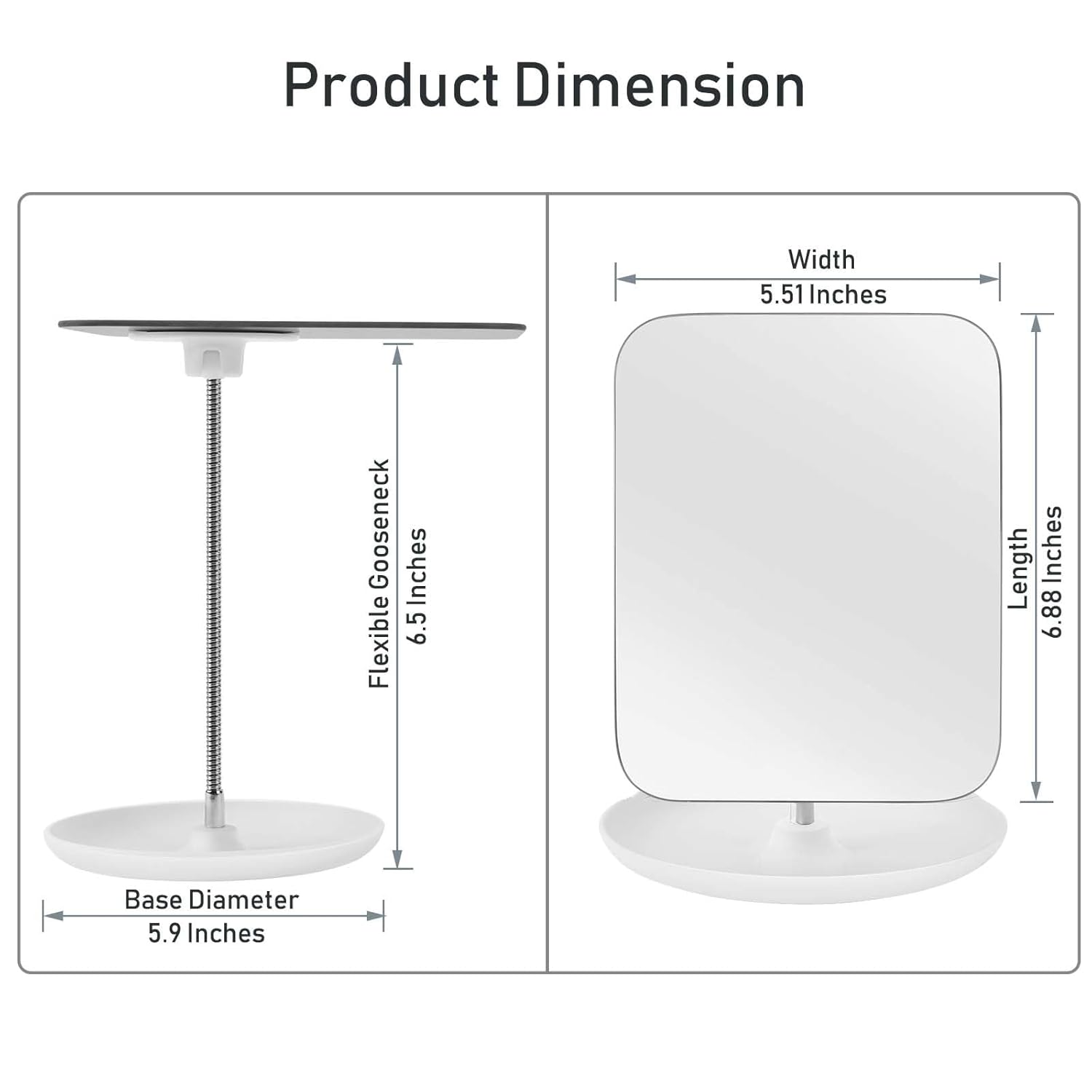 LFOYOU Table Vanity Mirror