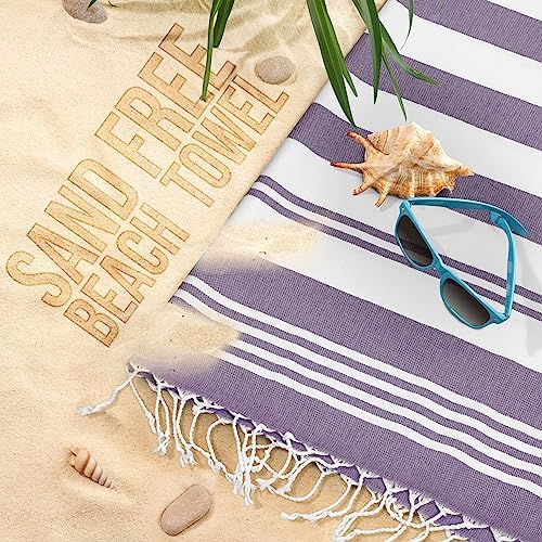 Utopia 4-Pack Cotton Beach Towels - Quick Dry Portable for Travel