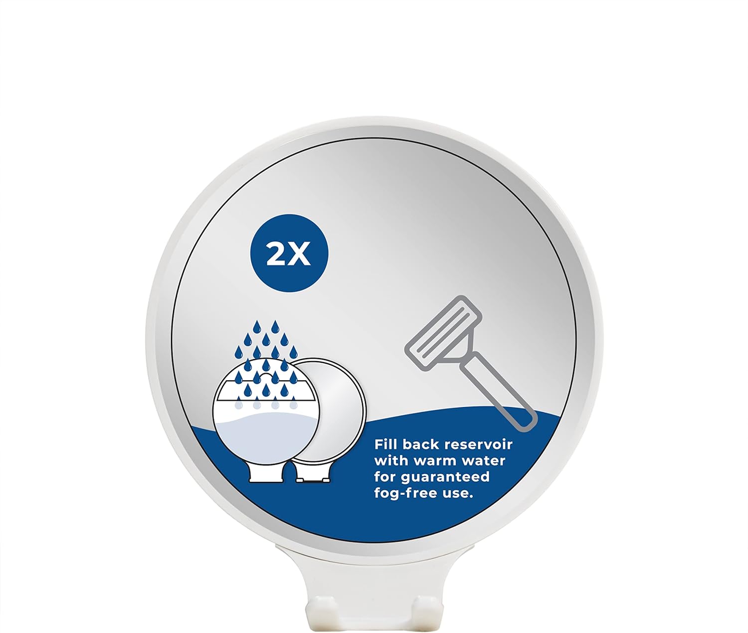 Zadro Shower Fogless Mirror with Razor Holder