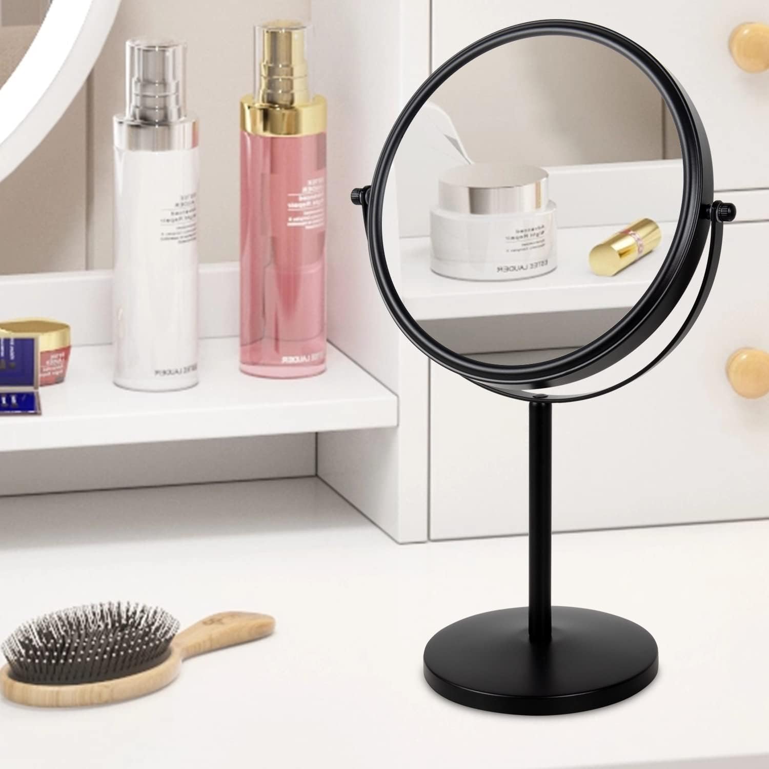 ALHAKIN 10x Double-Sided Magnifying Makeup Mirror