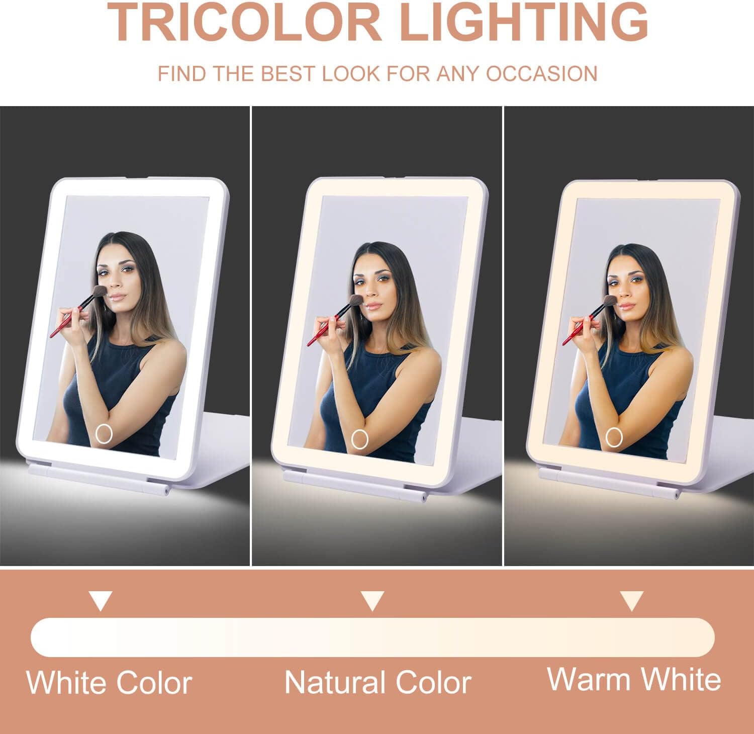 Muably LED Travel Makeup Mirror
