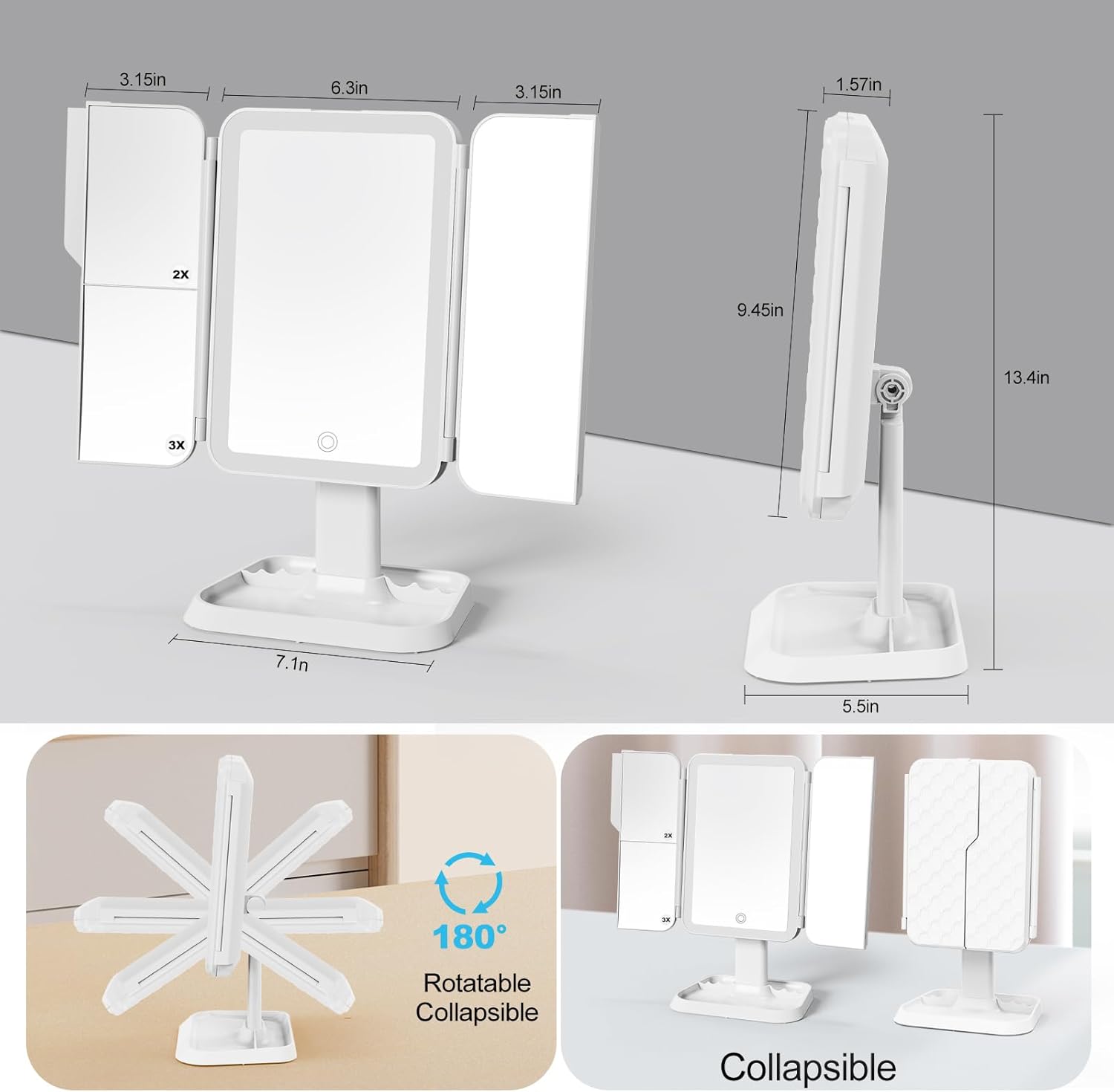 Travel-Friendly Makeup Mirror