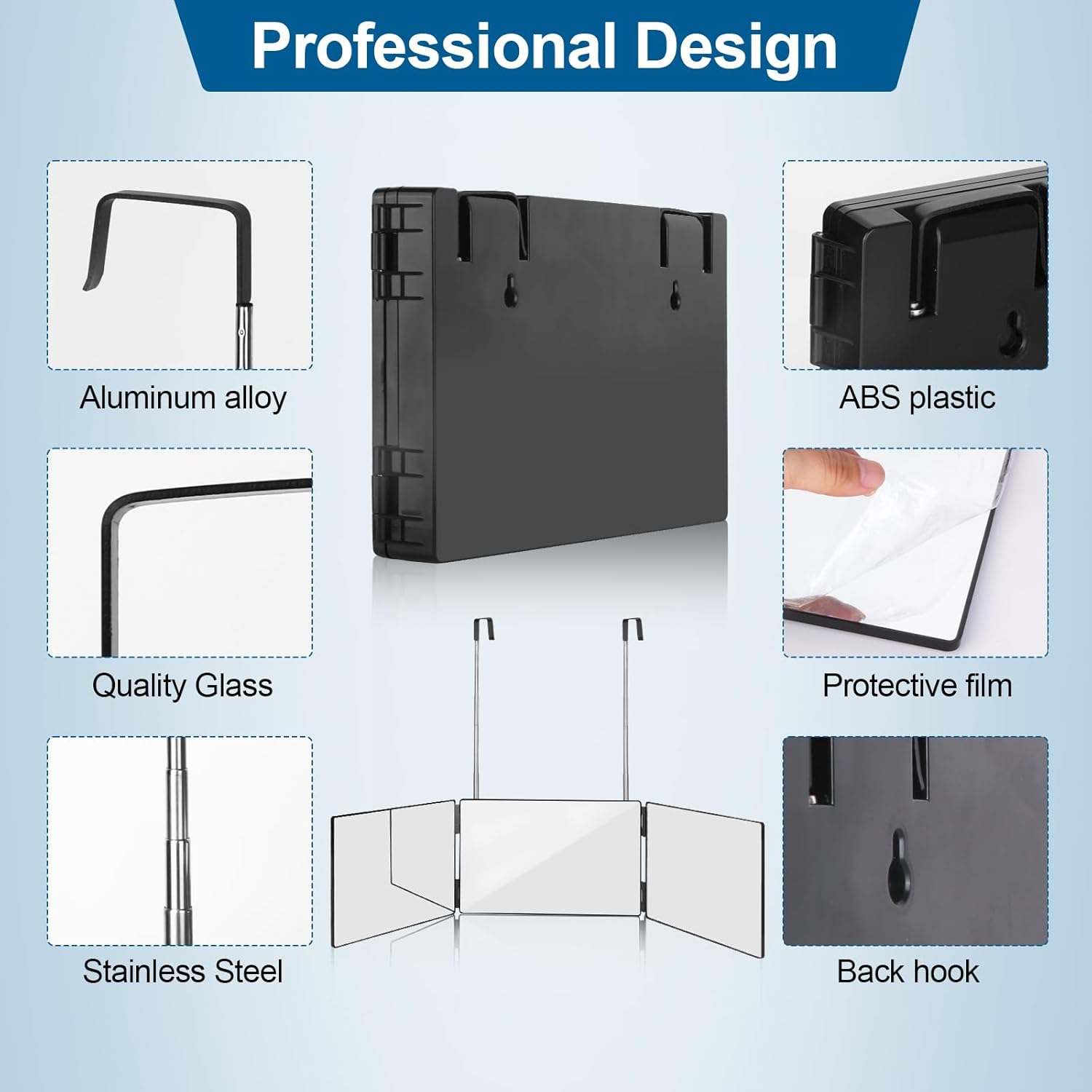 3 Panel Trifold Mirror for Grooming and Make-up