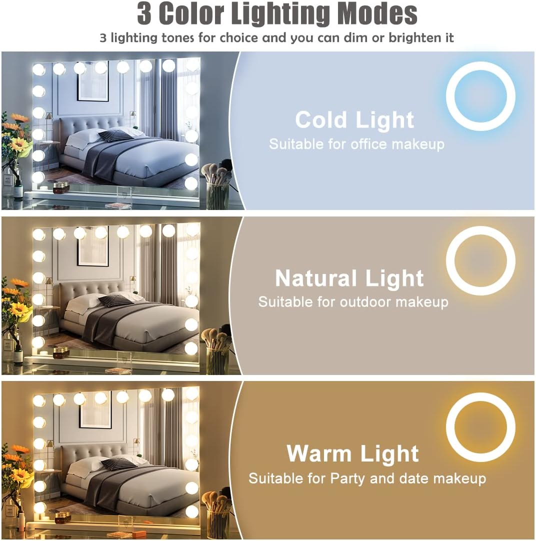 Hansong Vanity Mirror with Lights Bluetooth