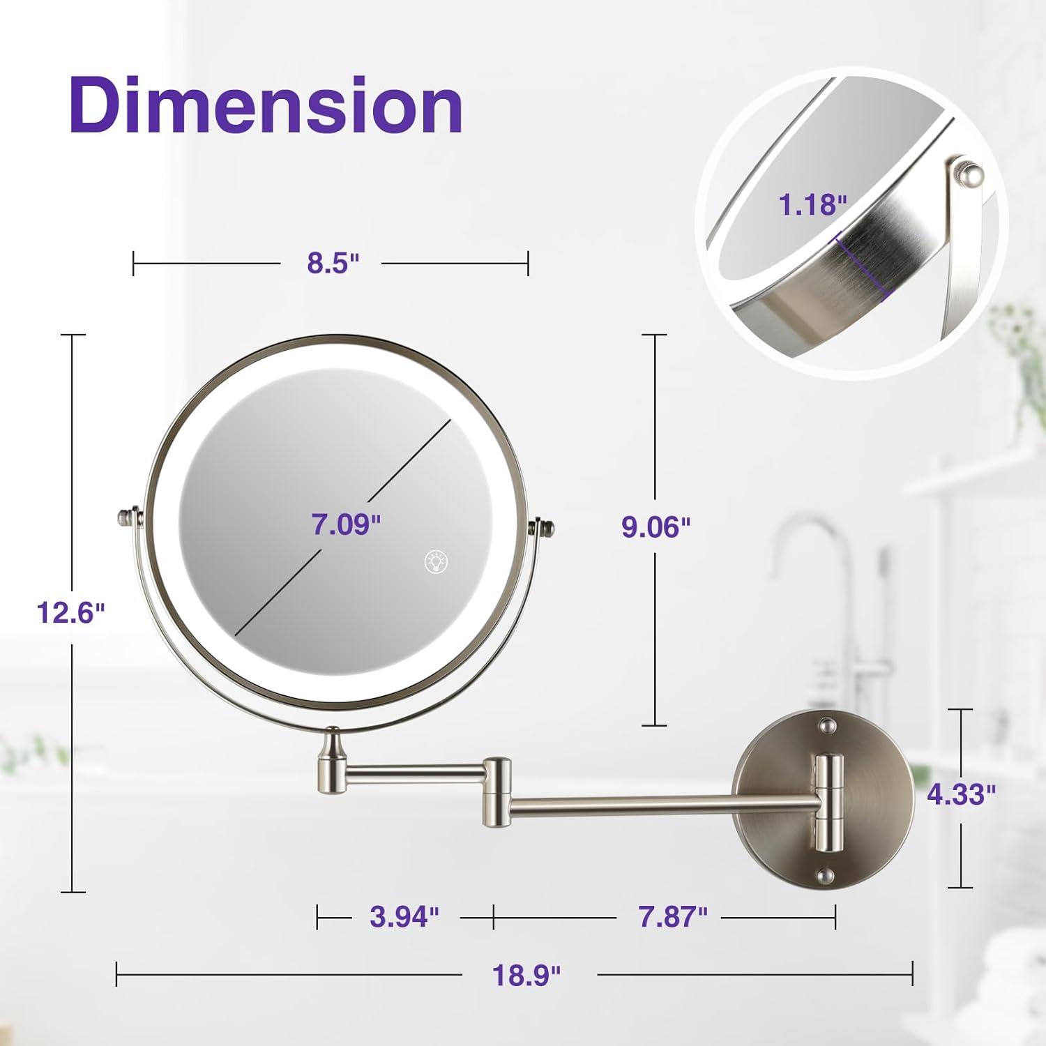 Professional Magnifying Mirror with Lights