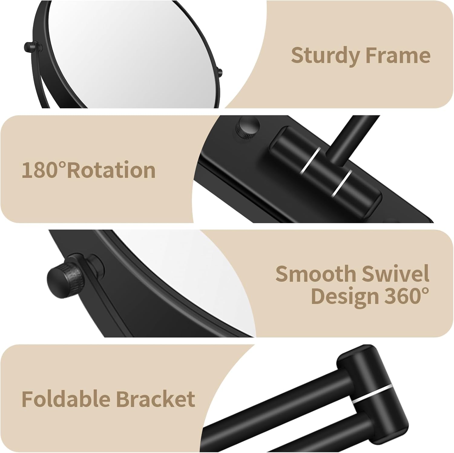 8-inch Wall-Mounted Magnifying Mirror