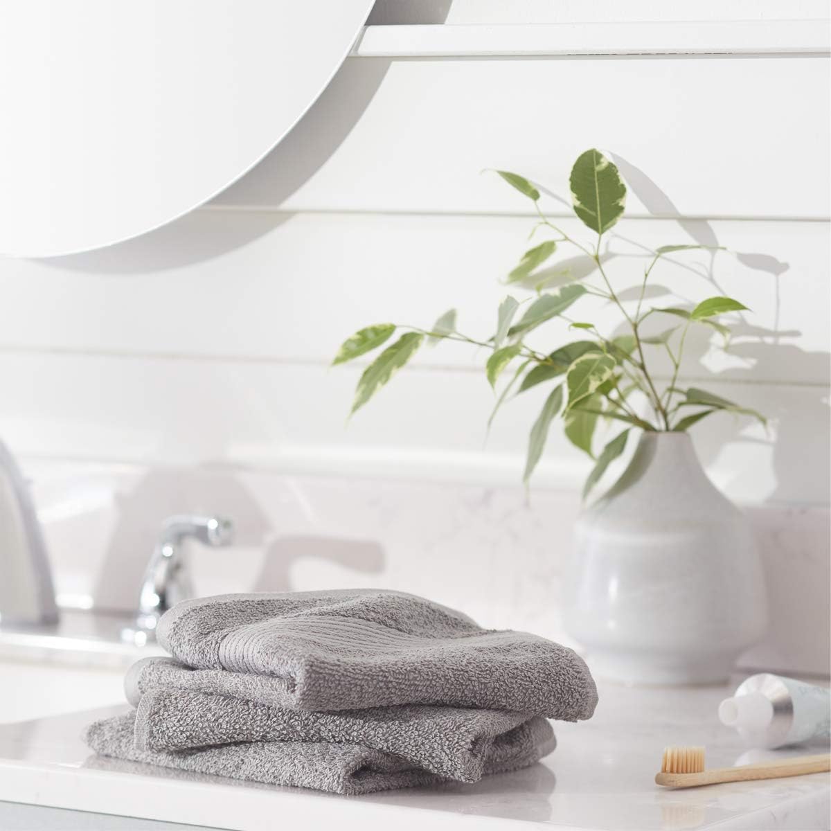 12-Pack of Soft Cotton Washcloths