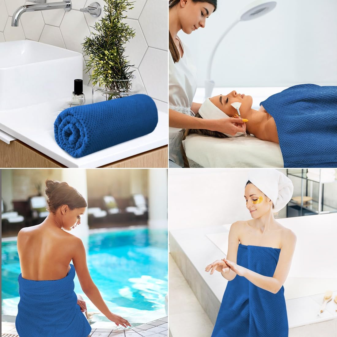 HOMEXCEL Bath Towels 4x30x60 Luxurious Microfiber Towels for Bathroom Pool Beach Yoga