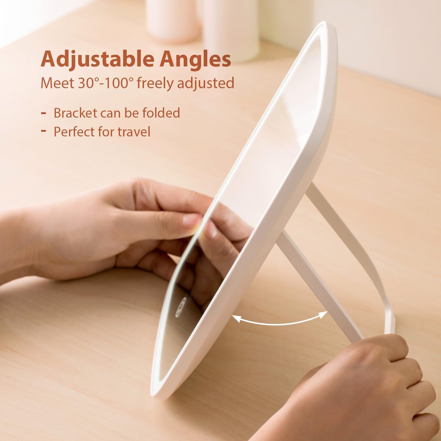 NEZZOE Rechargeable Makeup Mirror with Touch Controls