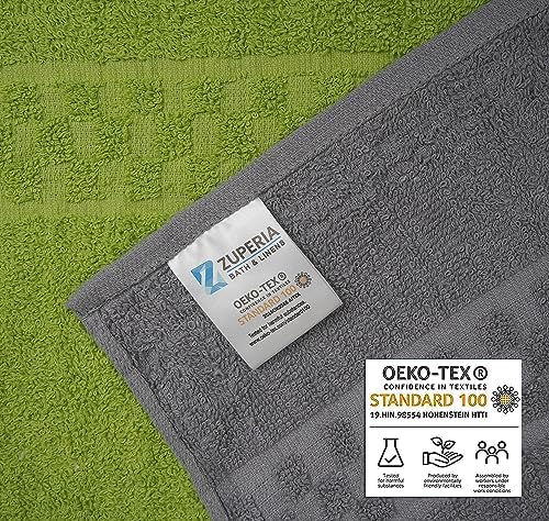Zuberia 7-Pack Luxurious 30x54 Cotton Bath Towels Soft Durable