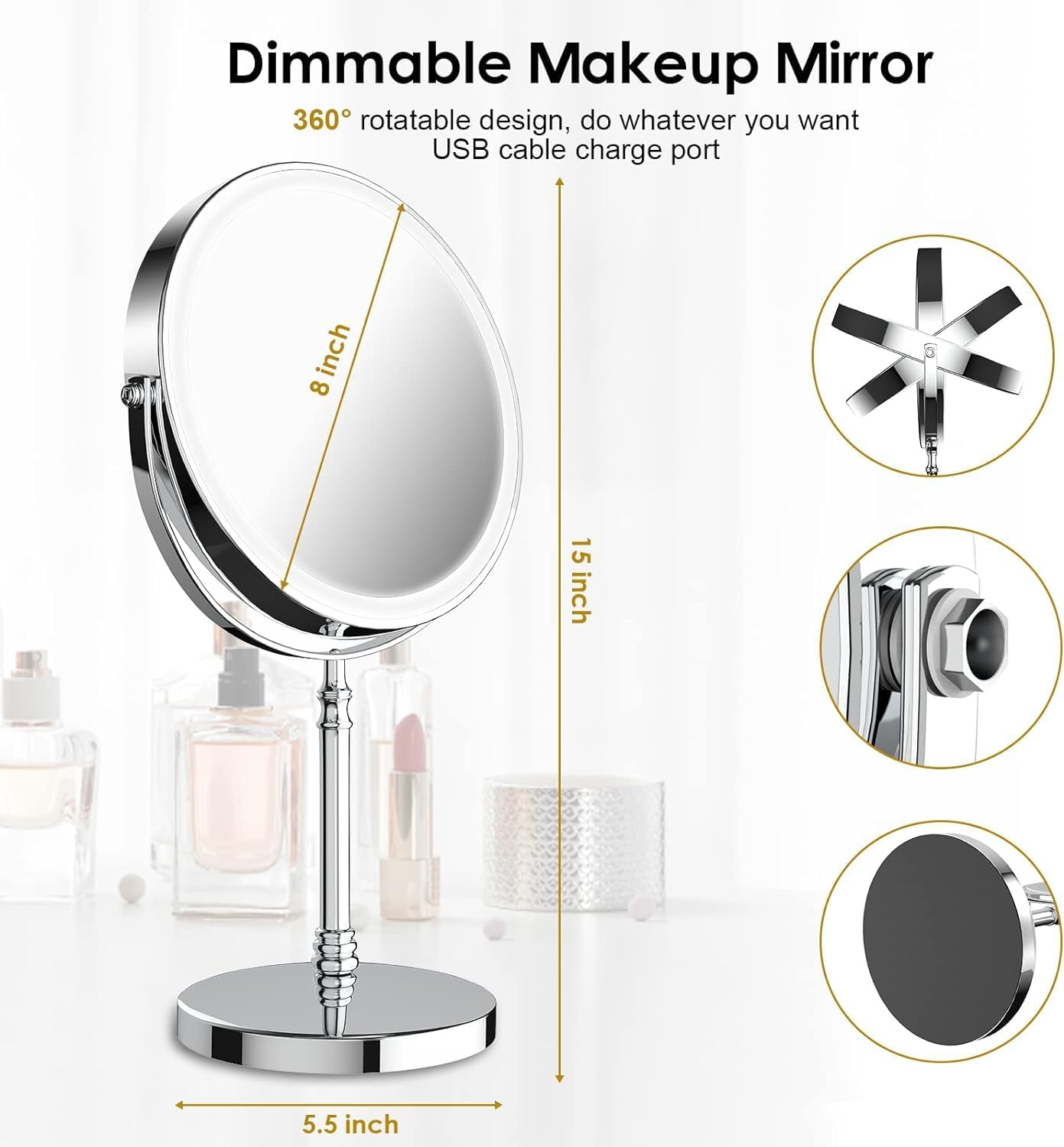 HD Rechargeable Makeup Mirror